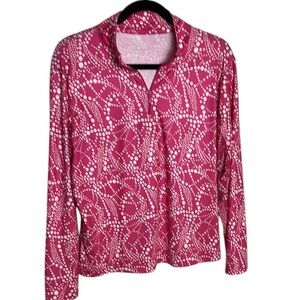 Gottex Women's Pink performance top,3/4 zip,mesh,gorpcore, Athleisure,athletic